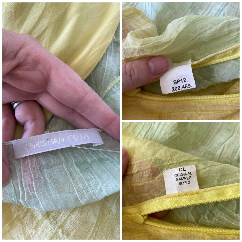 Christian Cota Spring 2012 Designer Hand Dyed Sample Blouse - Picture 12 of 16